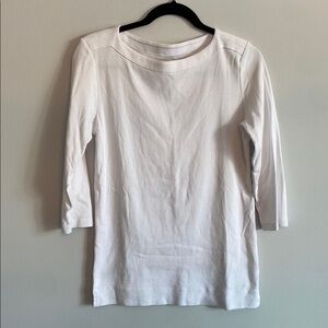 Seg'ments Women's White 100% Cotton 3/4 Sleeve Top